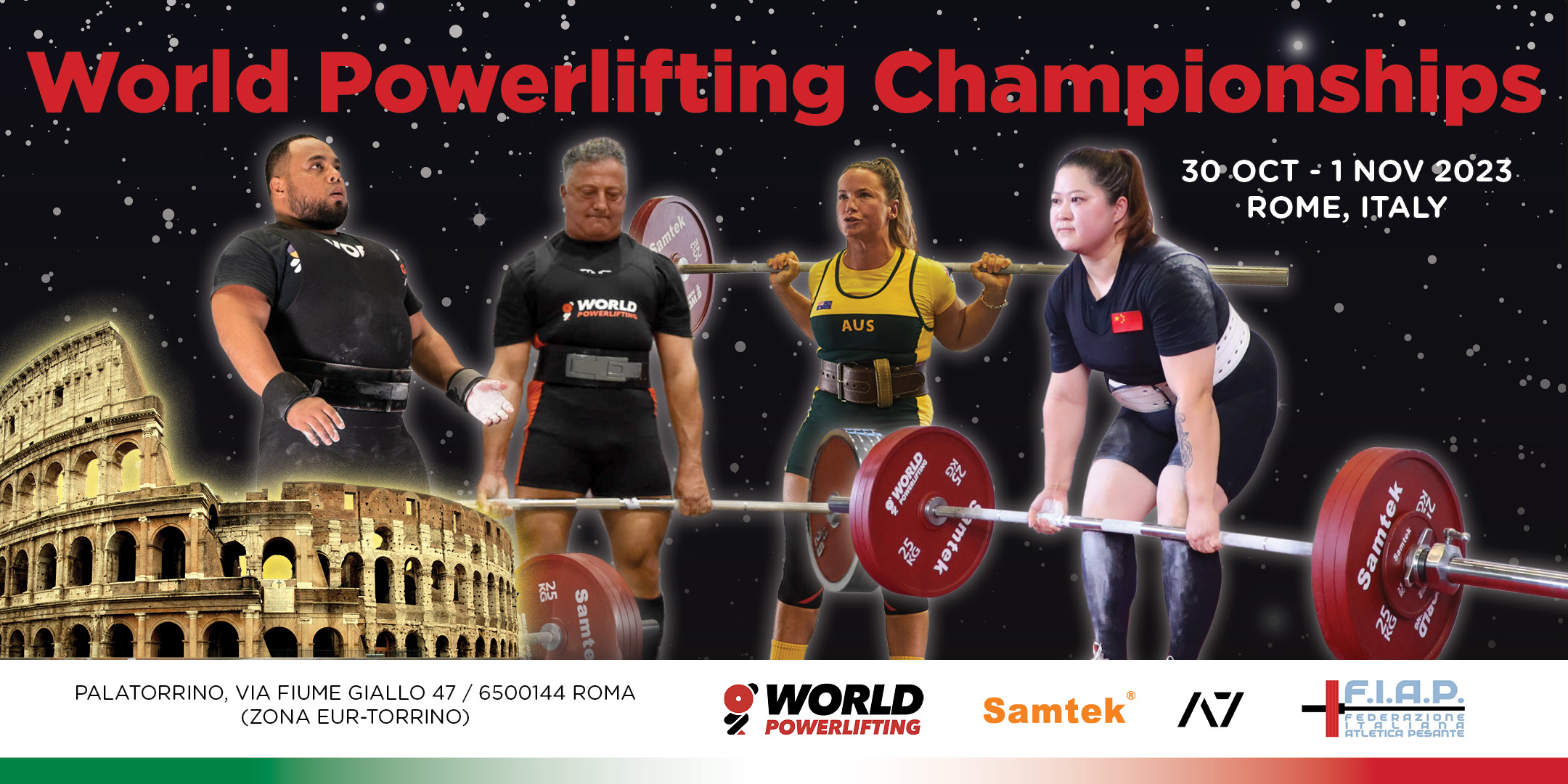 World Powerlifting Championships Now Oct 30 Nov 1 in Rome, Italy